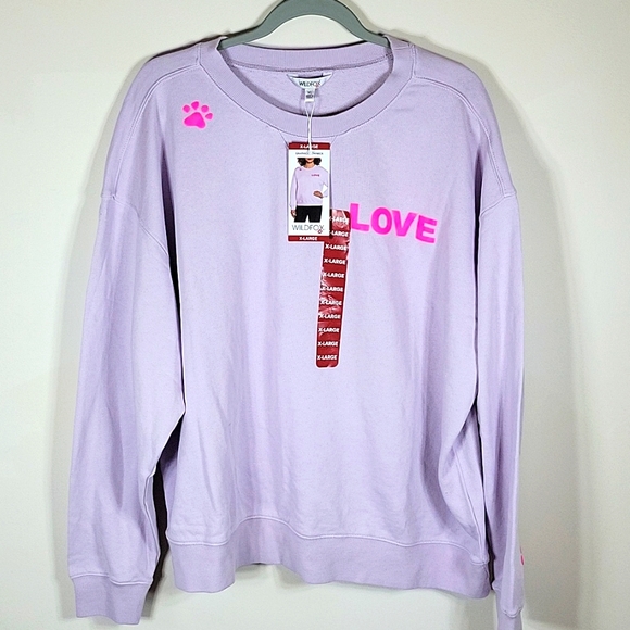 Wildfox Dogs Love Me Lilac Purple Sweatshirt Size XL NWT - Picture 3 of 6